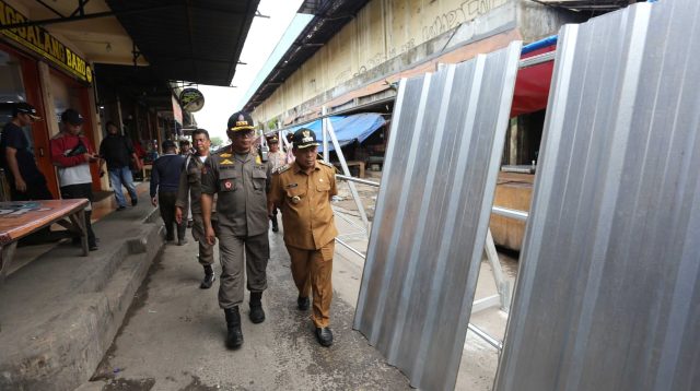 Pj Wali Kota Tangerang Tinjau Lokasi Pasar Sementara.