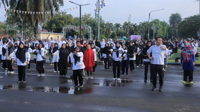 Pj Wali Kota Tangerang Menghadiri Peluncuran Senam Sehat Haji.