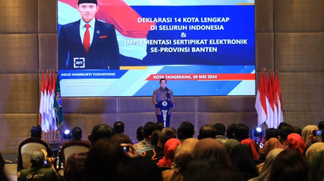 Menteri ATR/BPN Deklarasikan Kota Tangerang Sebagai Kota Lengkap.