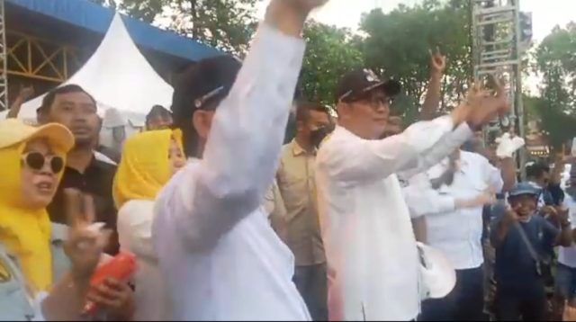 Kampanye Damai Pilkada di Alun-Alun A.Yani Didominan Pendukung Sachrudin-Maryono.