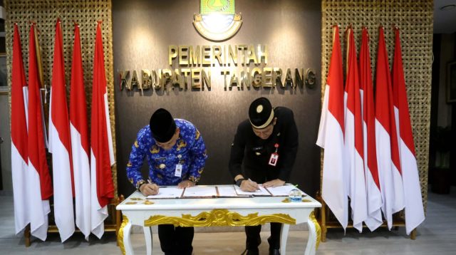 Pemkot dan Pemkab Tangerang Lakukan Penandatanganan Kesepakatan Bersama.
