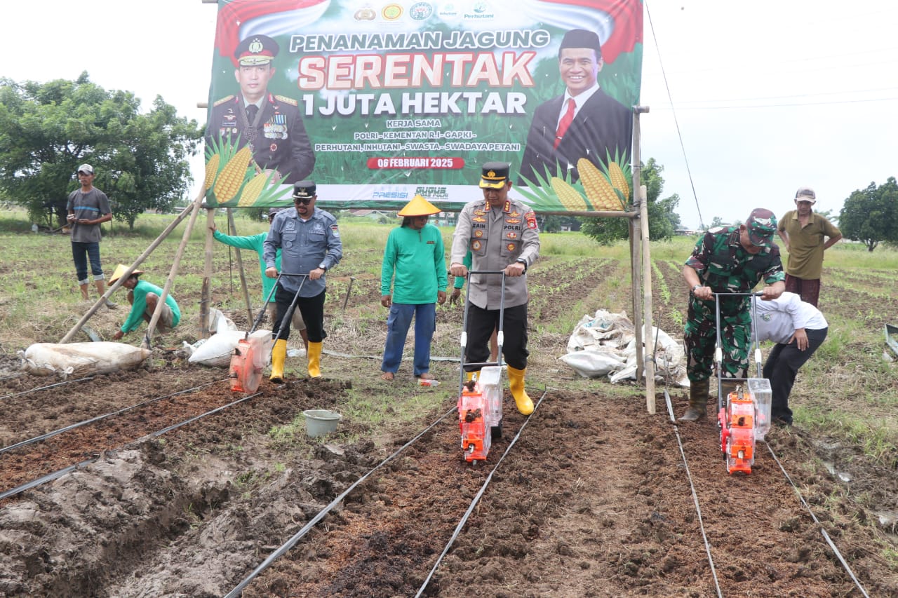 Kapolres Metro Tangerang Realisasi Asta Cita Presiden Prabowo, Penanaman 1 Hektare Jagung.