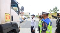 Dishub Kota Tangerang Lakukan Pengawasan Kendaraan Truk Tanah.
